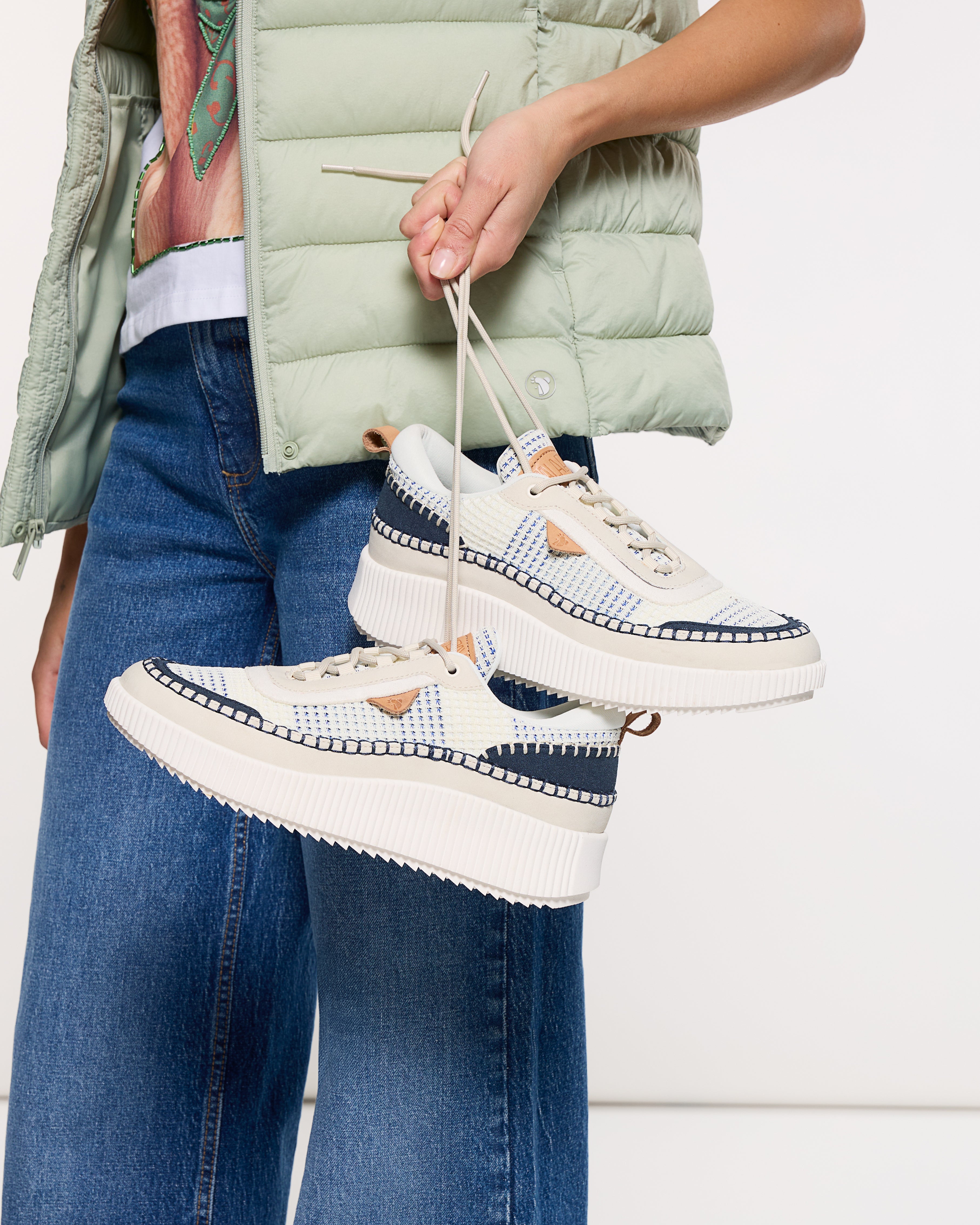 Baskets à plateforme bleu marine - Treviso