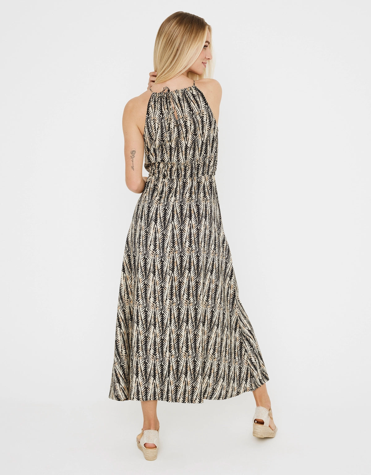 Vestido Estampado Cuello Halter - Rante