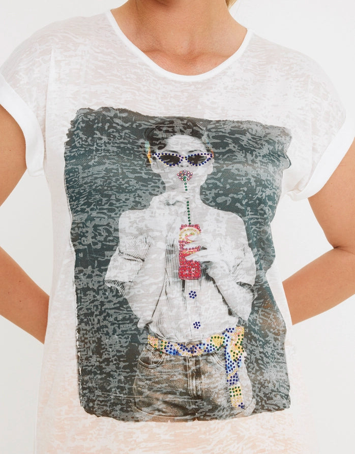 Camiseta Manga Corta Blanco - Gabeira