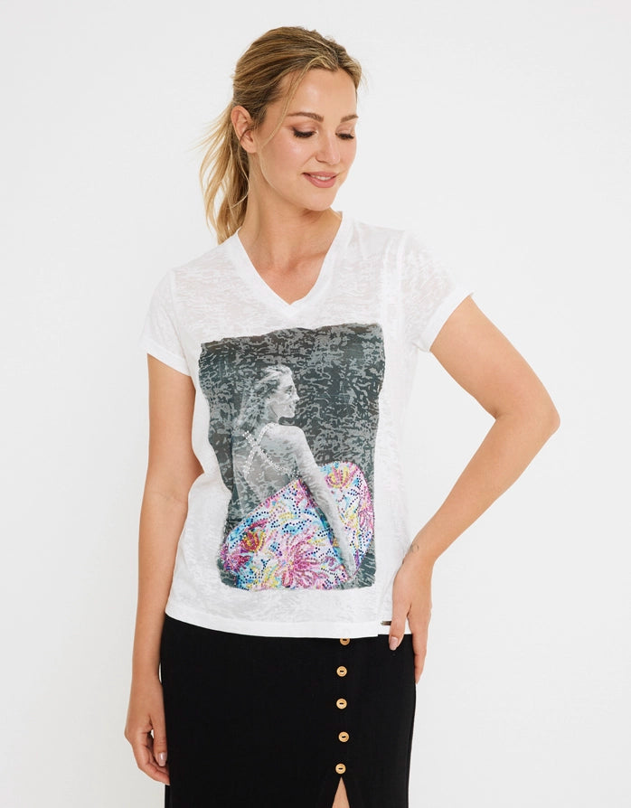 Camiseta Manga Corta Blanco - Gabeira