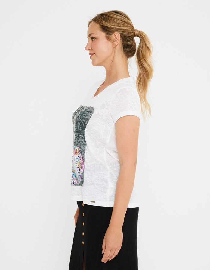 Camiseta Manga Corta Blanco - Gabeira