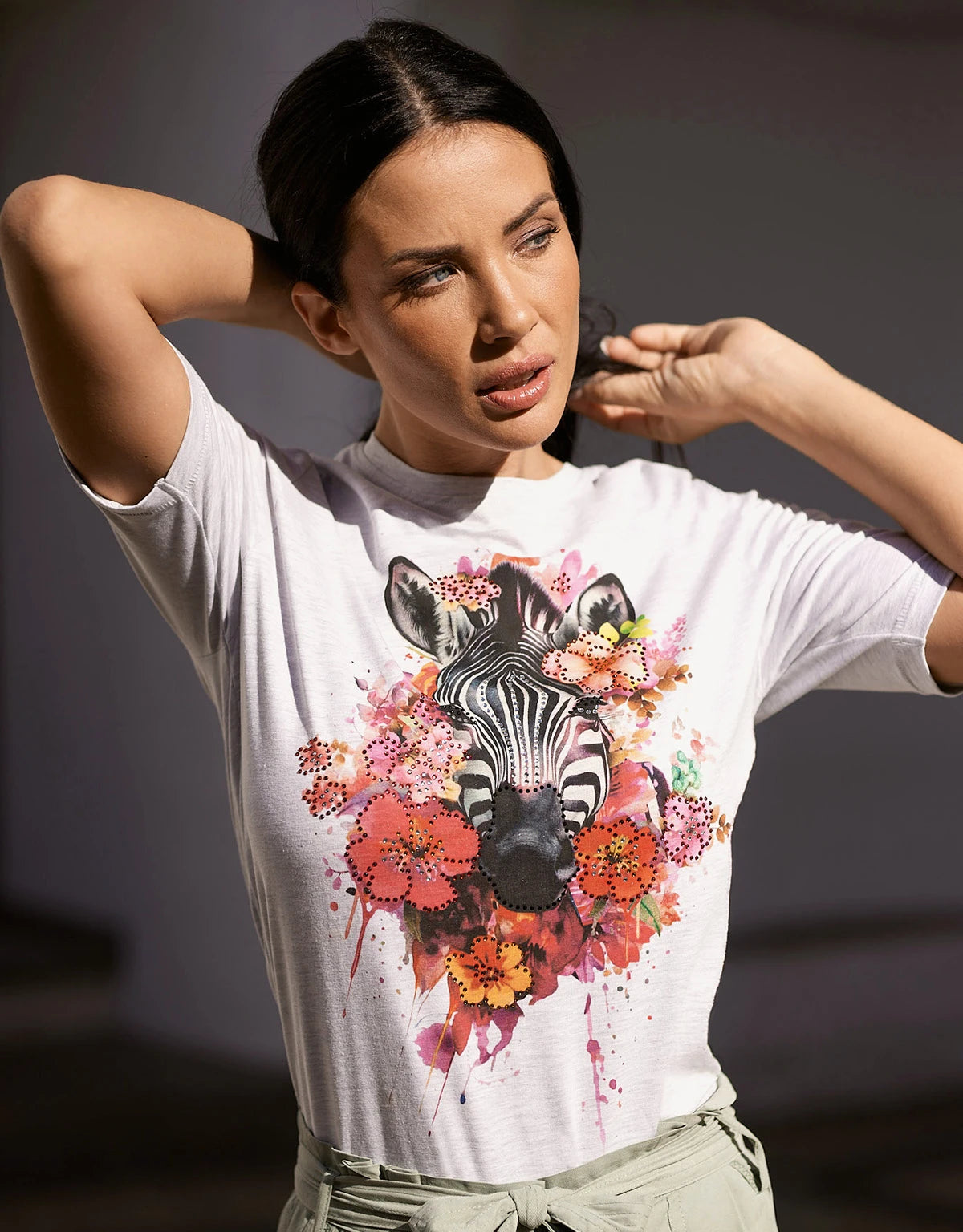 Camiseta Manga Corta Gris - Zeflor