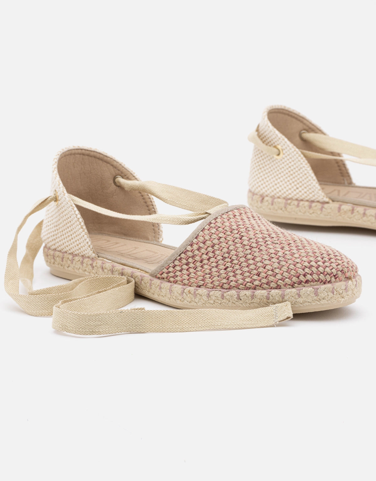 Alpargata yute y lino rosa 2