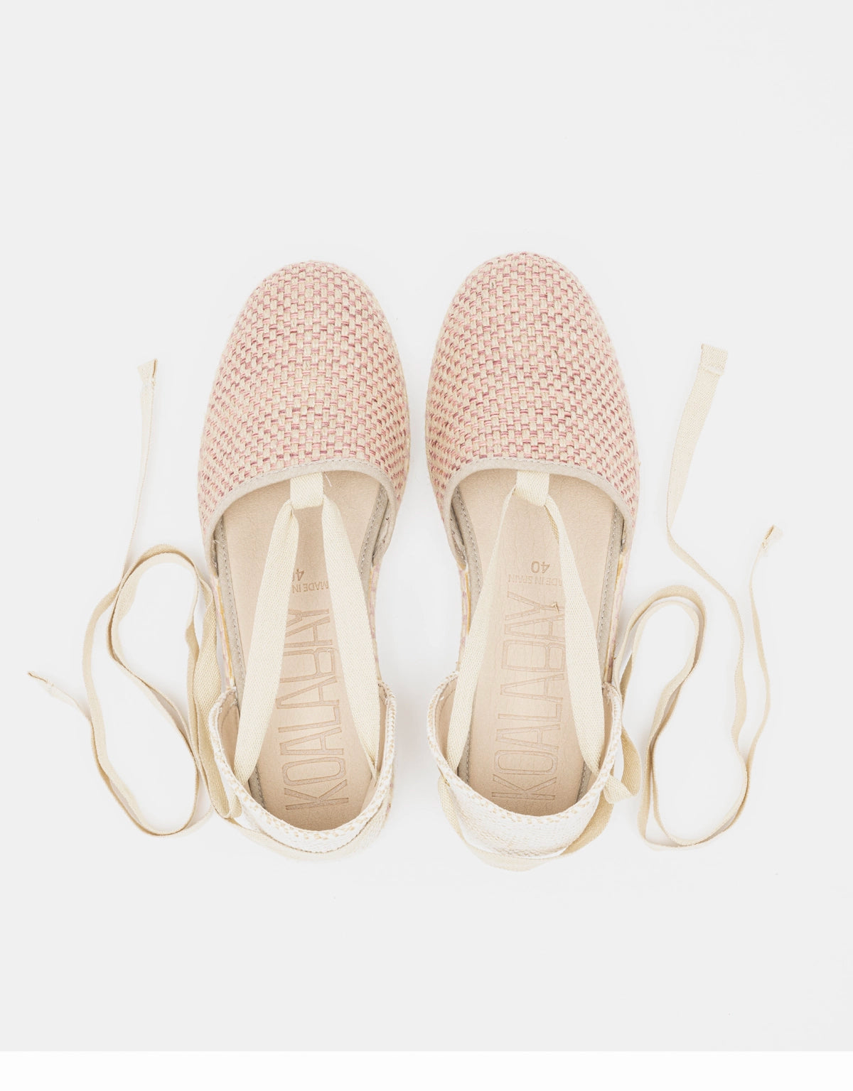 Alpargata yute y lino rosa 4