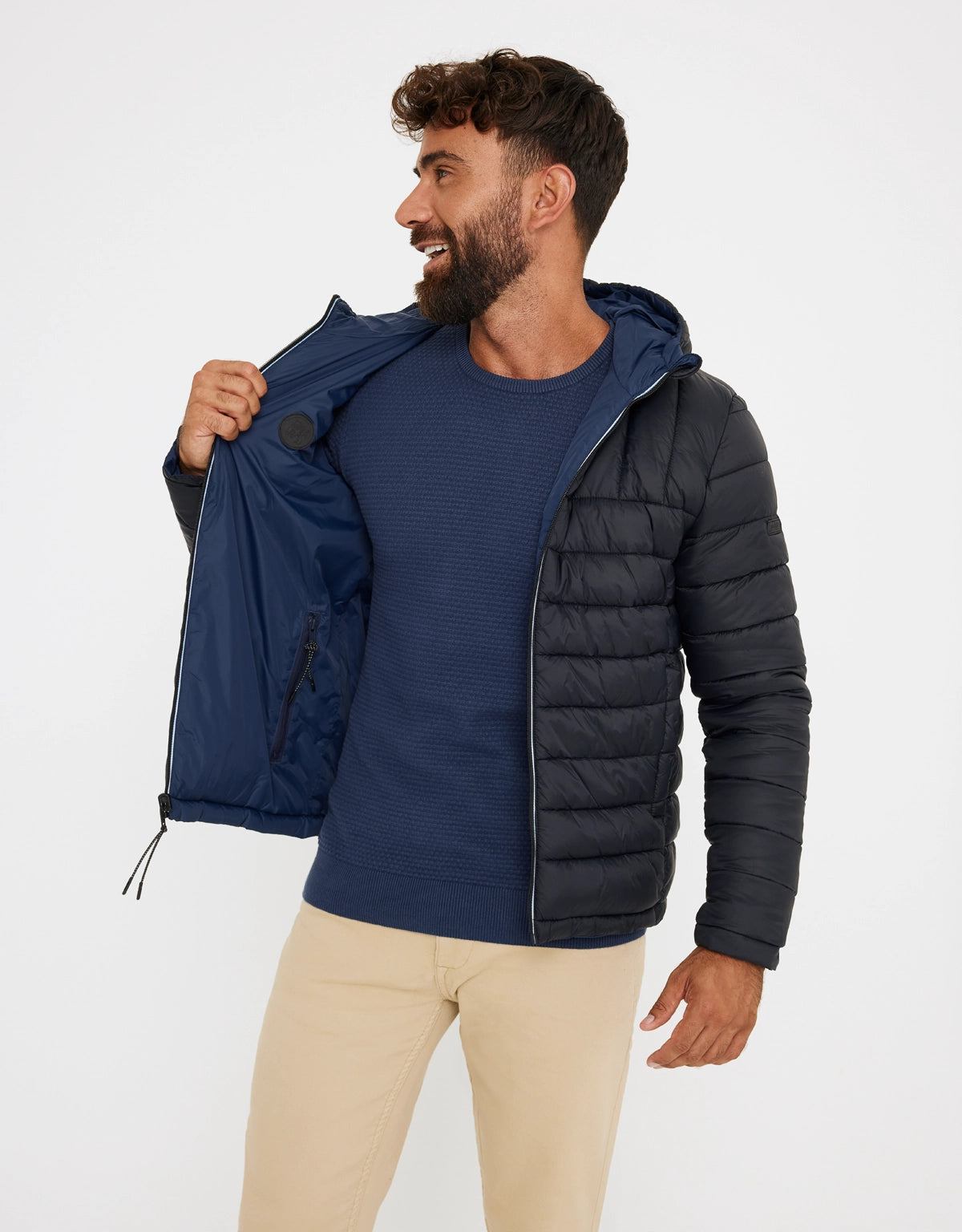 Chaqueta Reversible Azul Marino - Kesbury