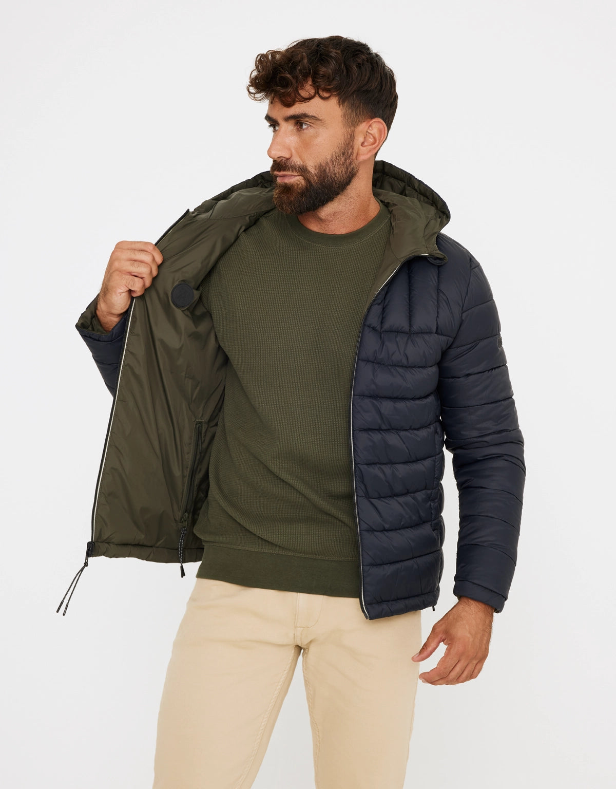 Chaqueta Reversible Verde - Kesbury