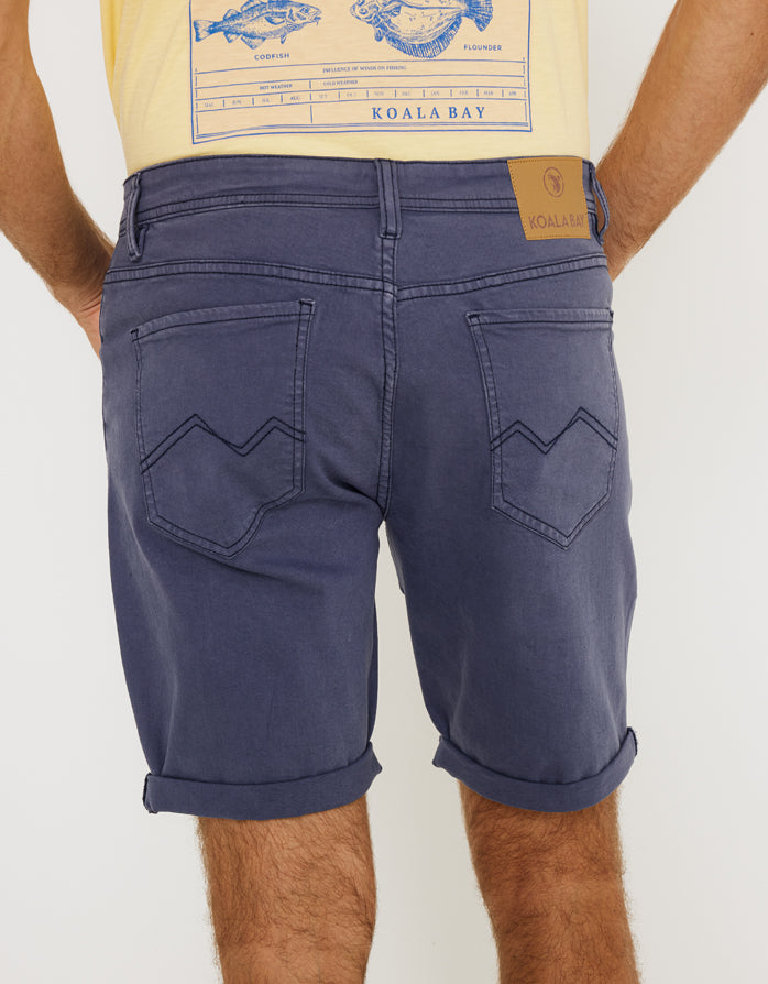 Bermudes en coton bleu marine - Sumatra