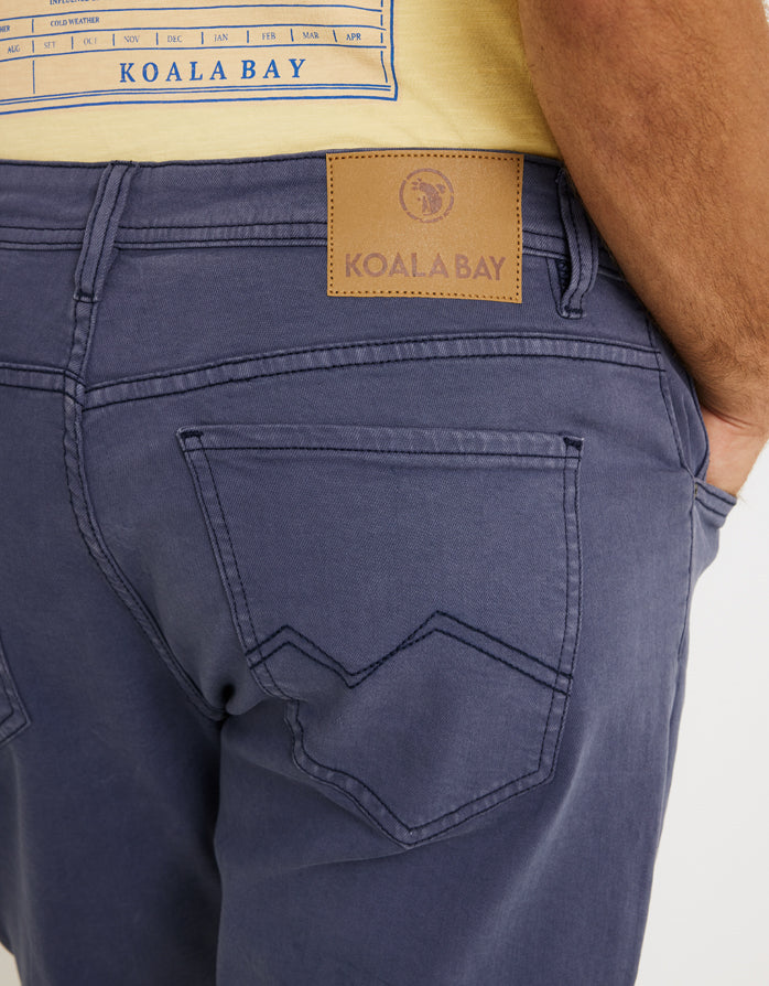 Bermudes en coton bleu marine - Sumatra