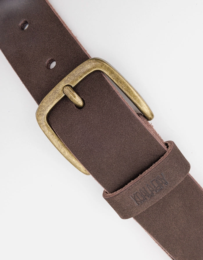 Cinturón Piel con Hebilla Marrón - Kai