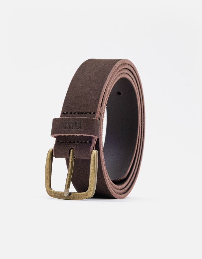 Cinturón Piel con Hebilla Marrón - Kai