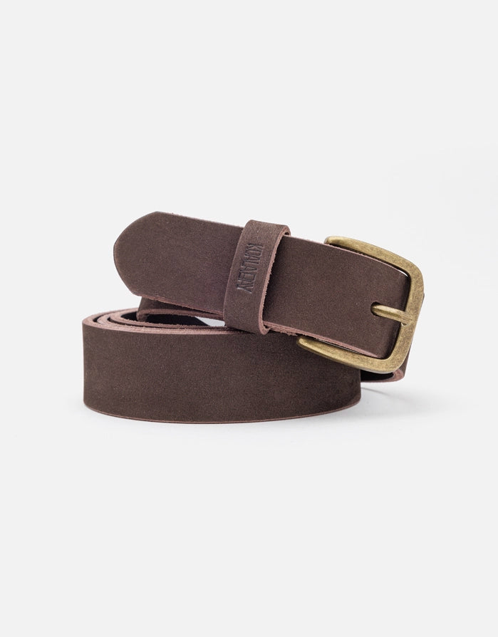 Cinturón Piel con Hebilla Marrón - Kai