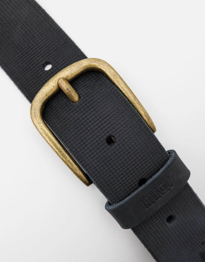 Cinturón Negro Piel Textura - Hugo