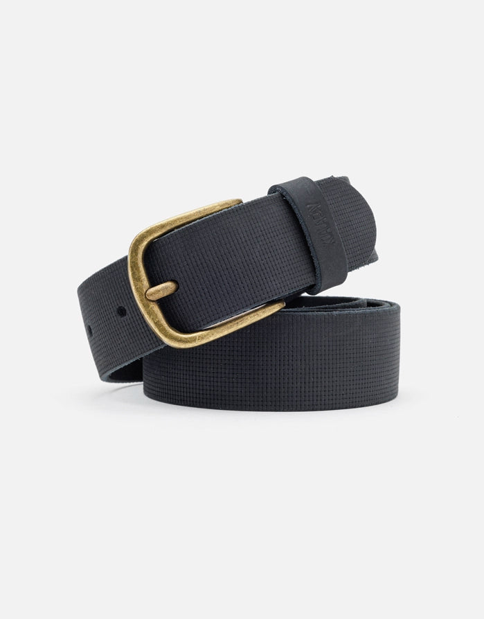 Cinturón Negro Piel Textura - Hugo