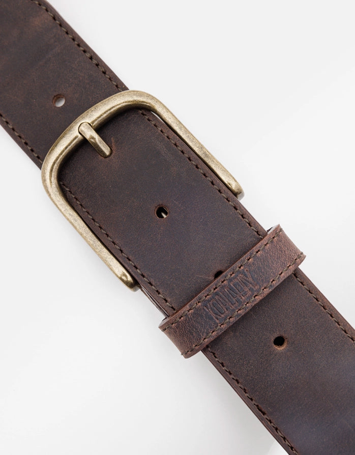 Cinturón Marrón Piel y Algodón - Owen