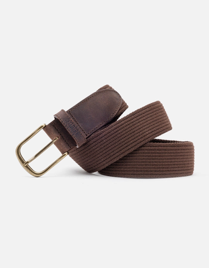 Cinturón Marrón Piel y Algodón - Owen