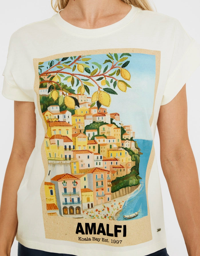 Camiseta Manga Corta Crudo - Amalfis 5