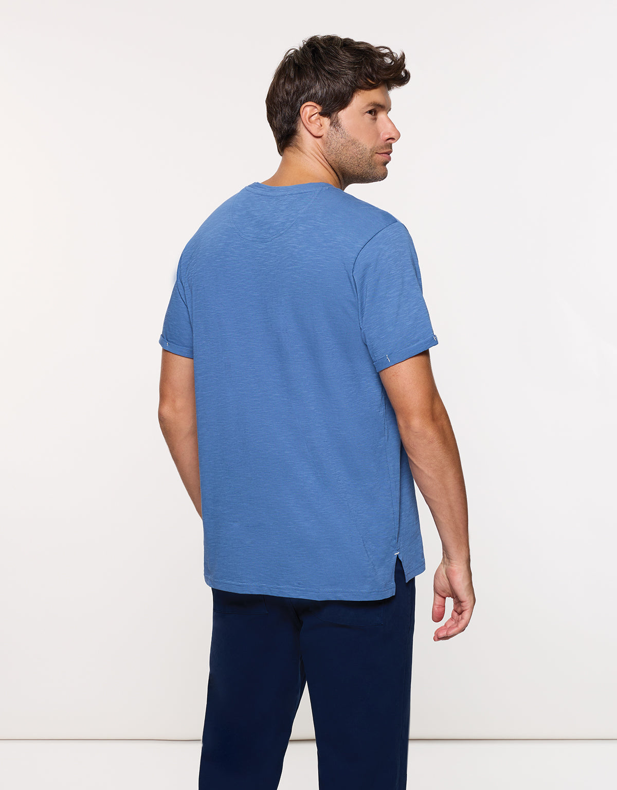 Camiseta Manga Corta Azul - Button 4