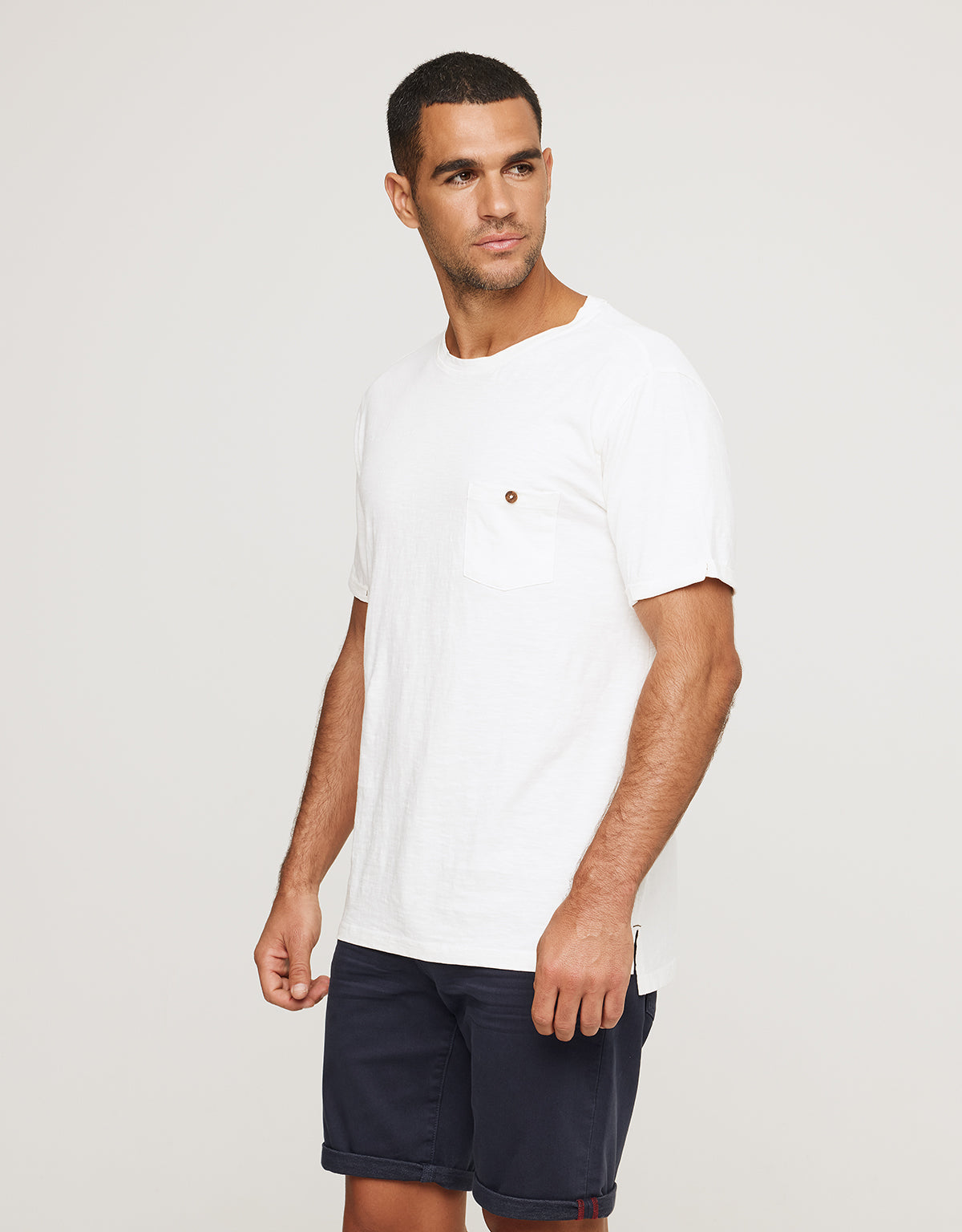 Camiseta Manga Corta Blanco - Button