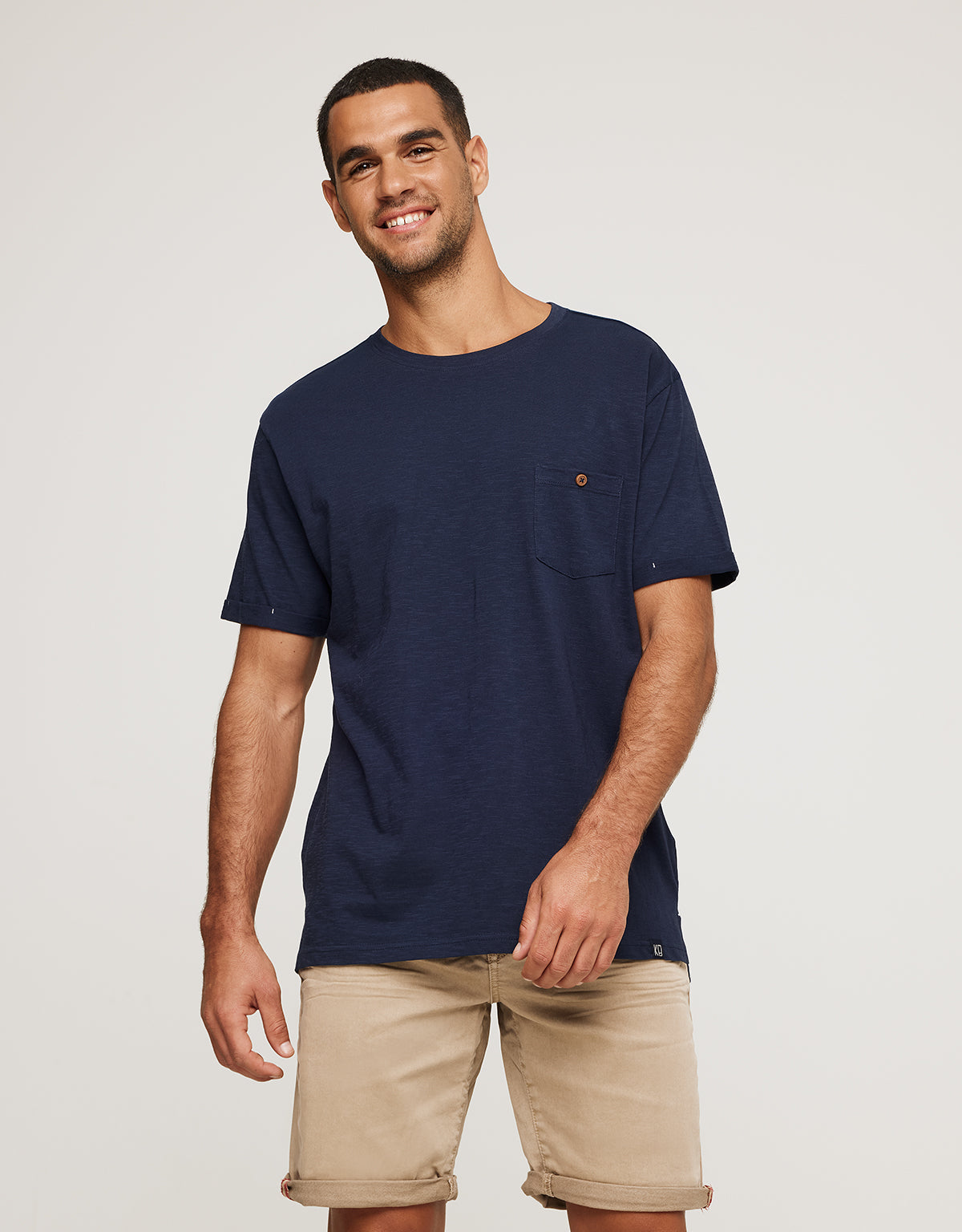 Camiseta Manga Corta Azul Marino - Button