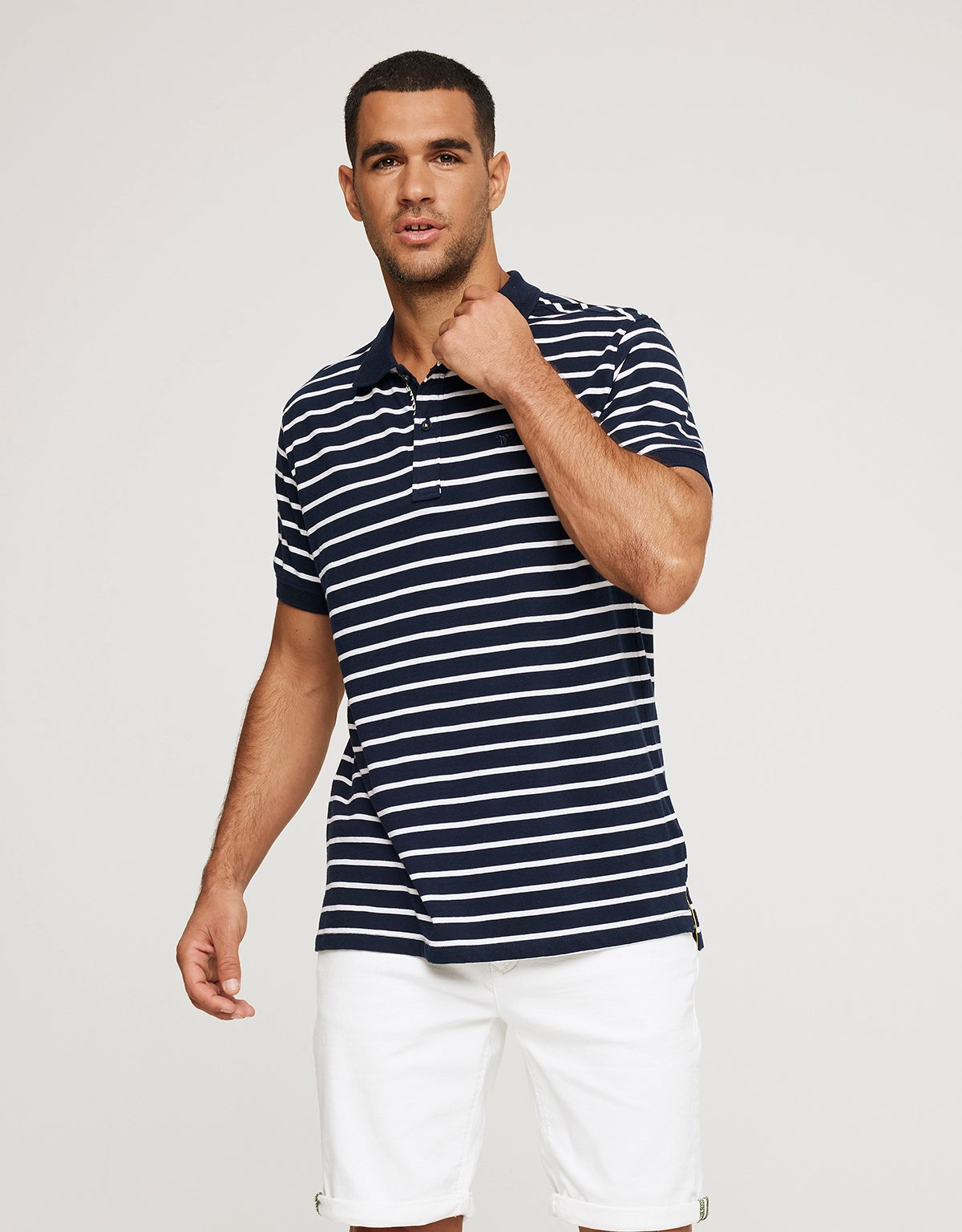 Polo Manga Corta Azul Marino - Leopold