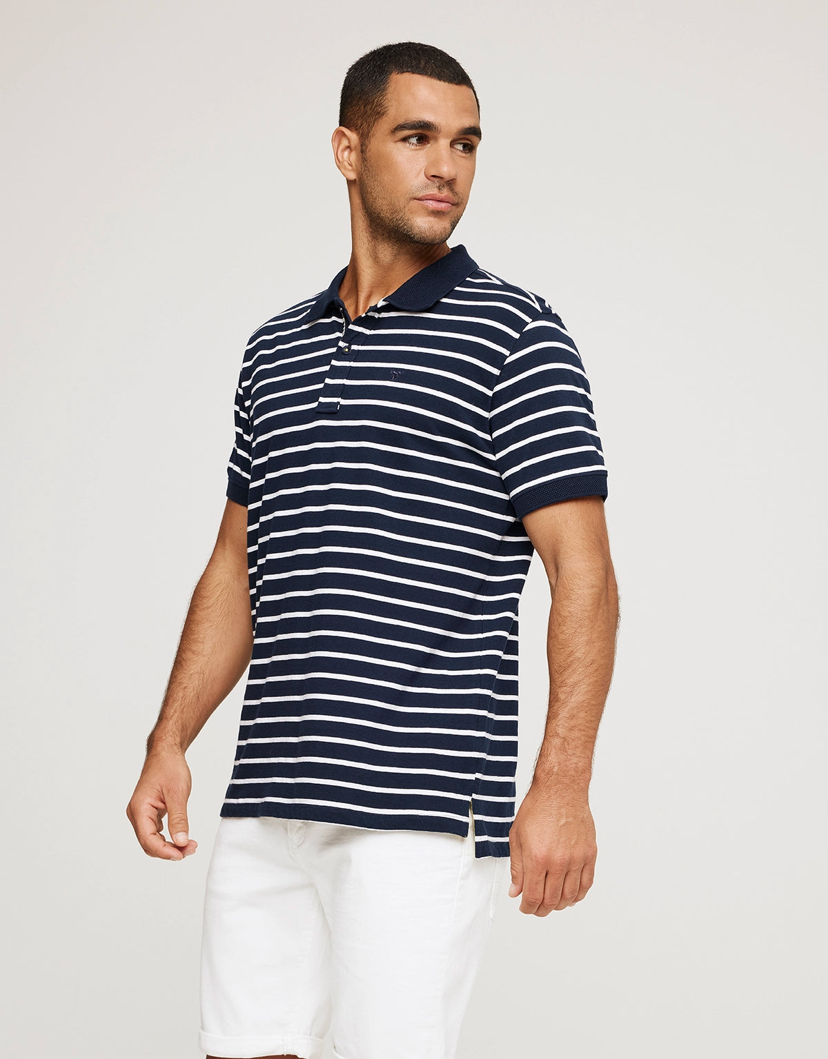 Polo Manga Corta Azul Marino - Leopold