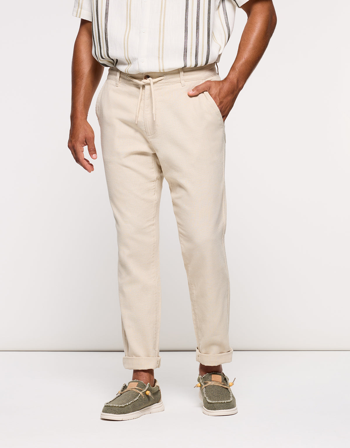 Pantalón Largo Algodón Beige - Lars 2