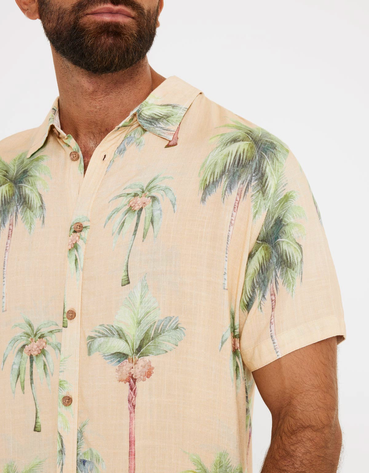 Camisa Manga Corta Estampado Palmeras - Dates