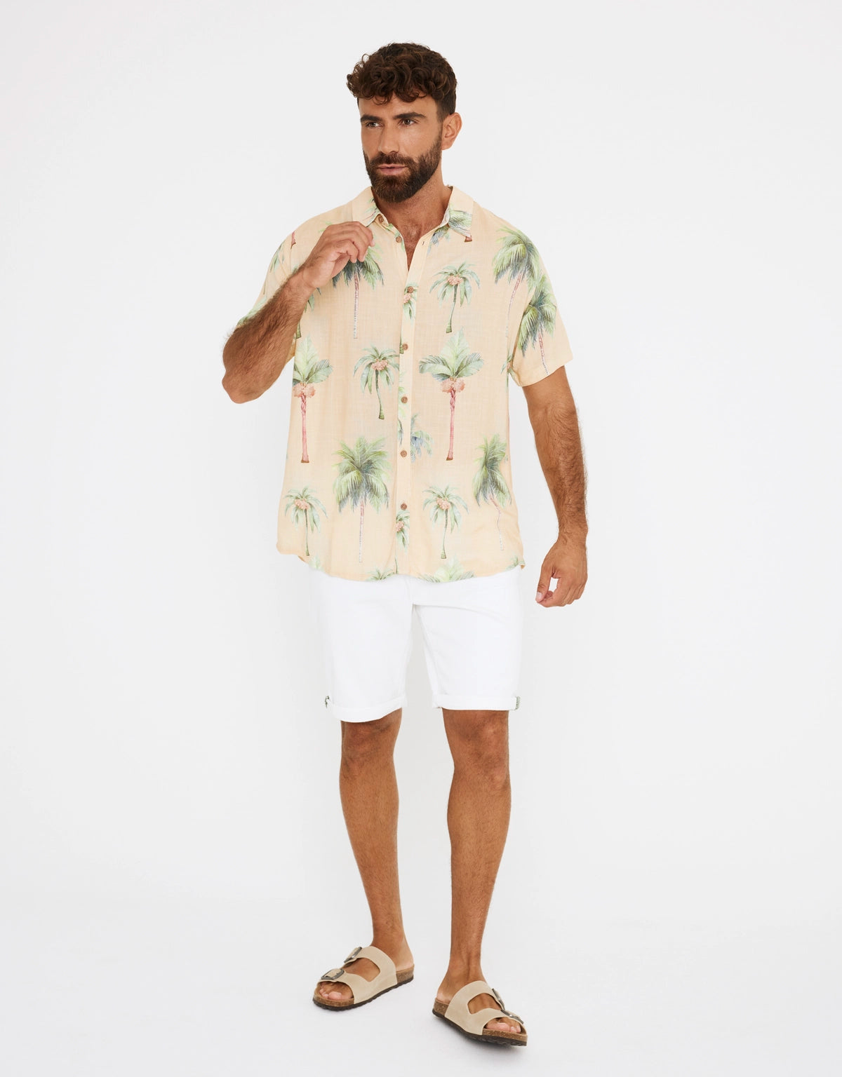 Camisa Manga Corta Estampado Palmeras - Dates