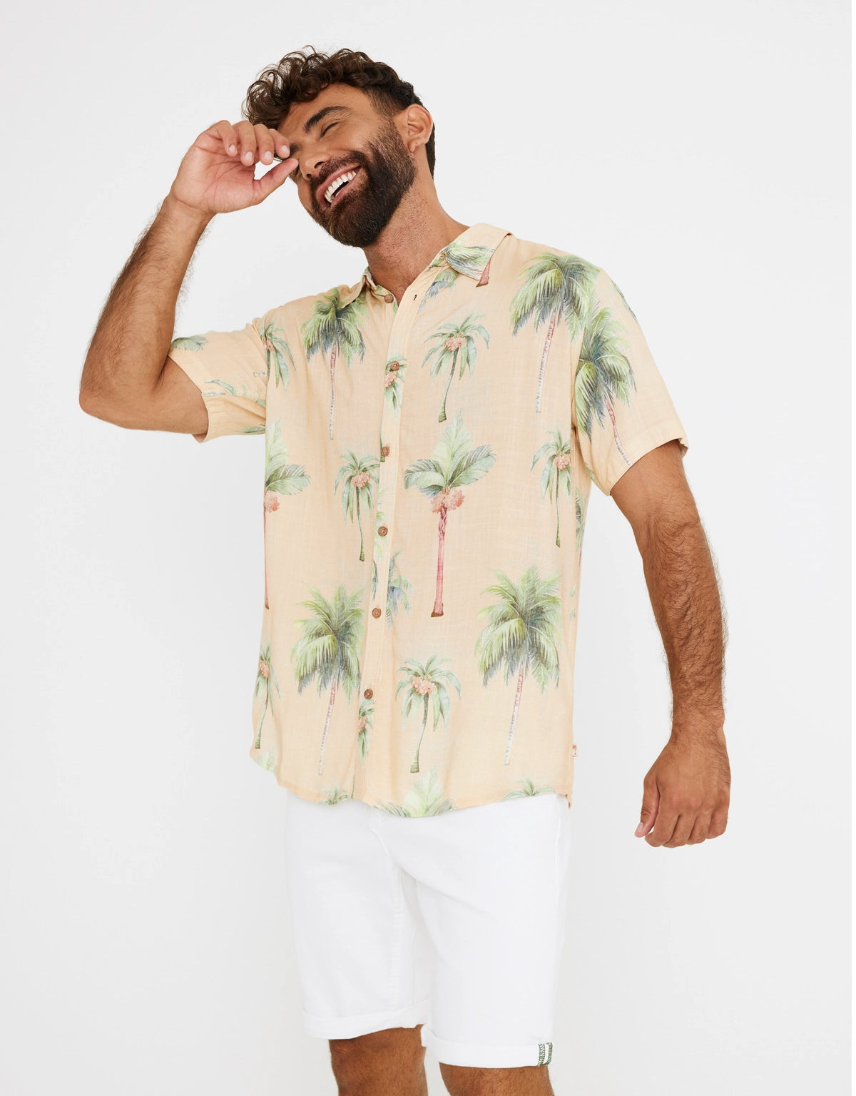 Camisa Manga Corta Estampado Palmeras - Dates
