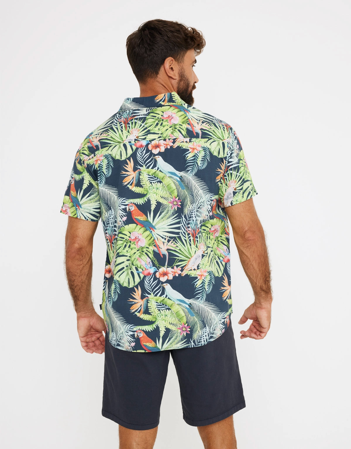Camisa Manga Corta Estampado Tropical - Lirics 3