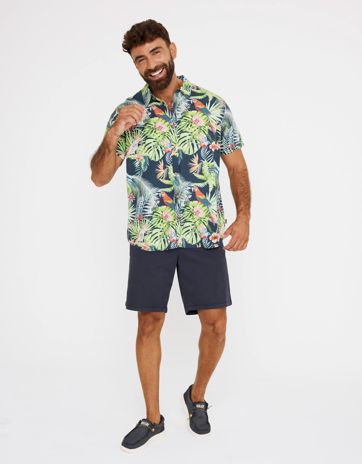 Camisa Manga Corta Estampado Tropical - Lirics 5