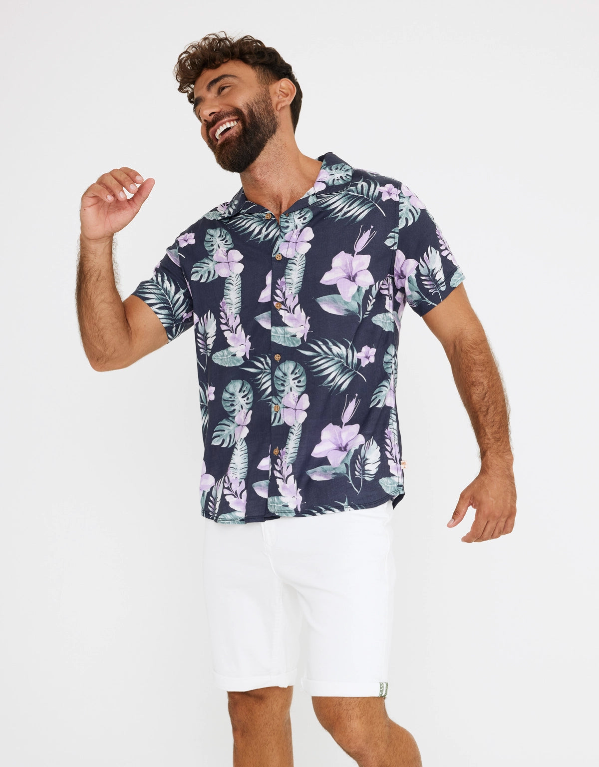 Chemise à manches courtes imprimé hawaïen - Risc