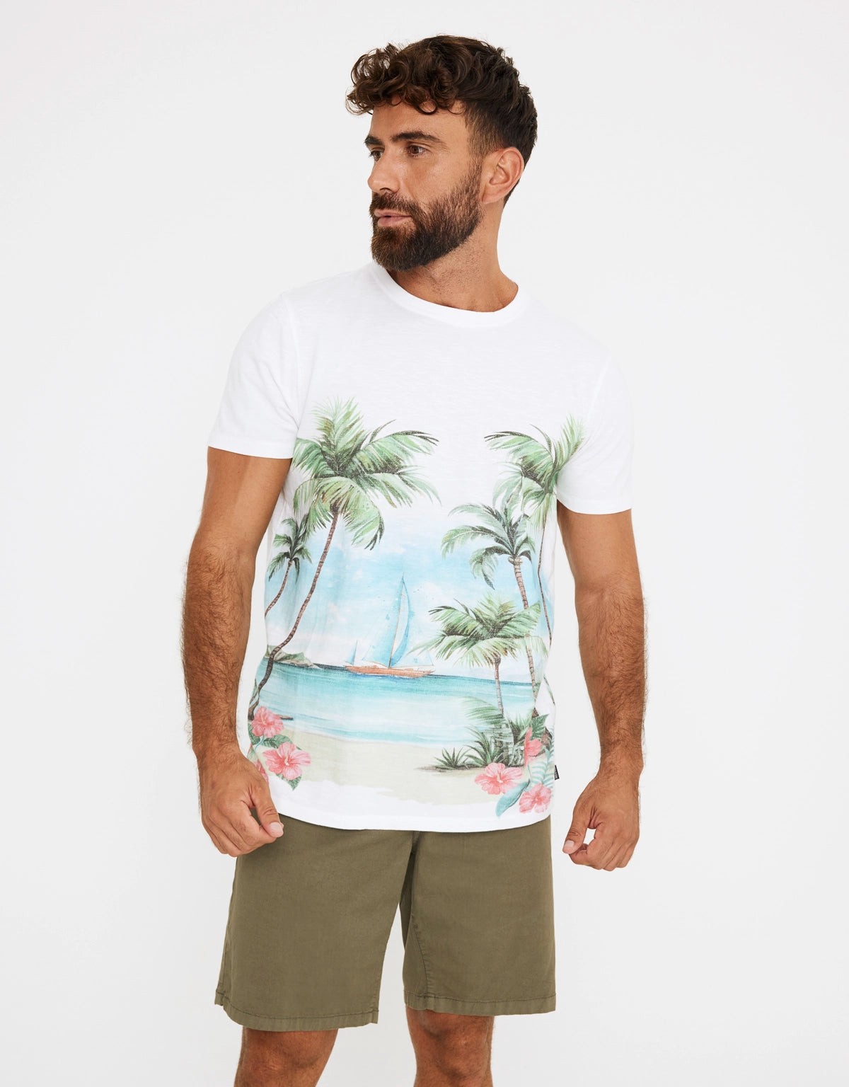 Camiseta Manga Corta Palmeras - Westi