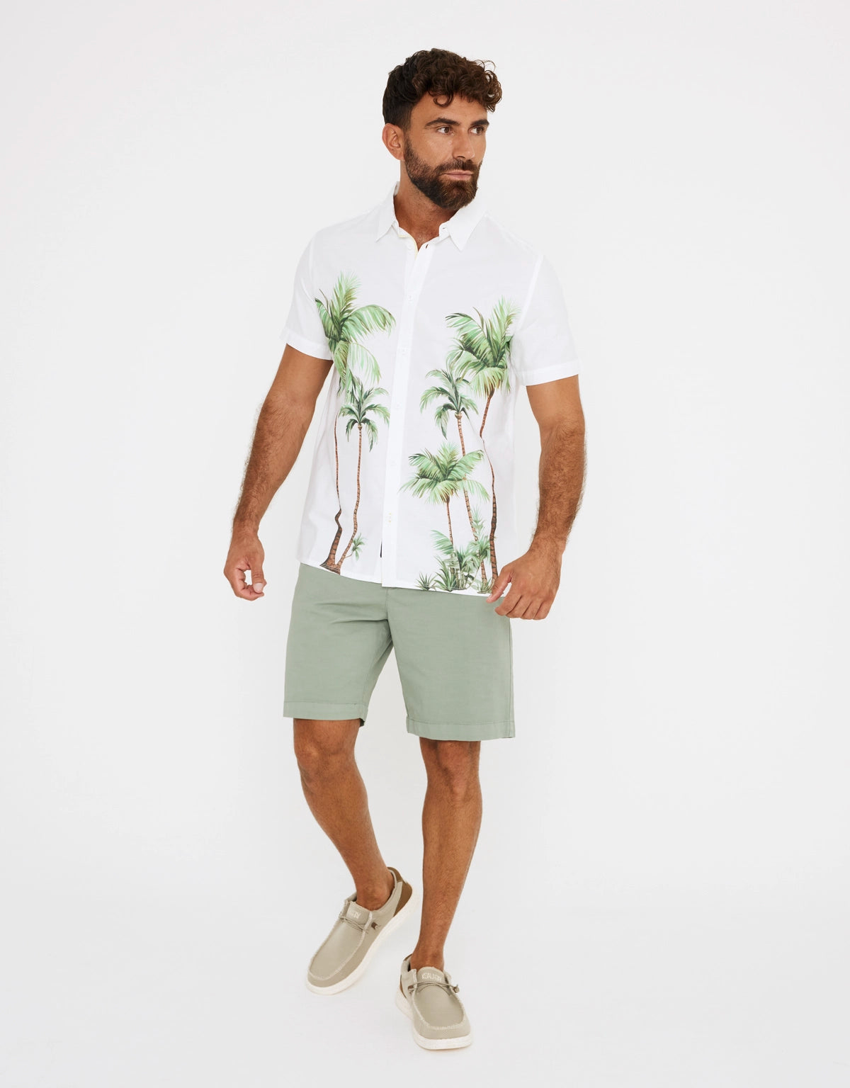 Camisa Manga Corta Palmeras - Doves 6