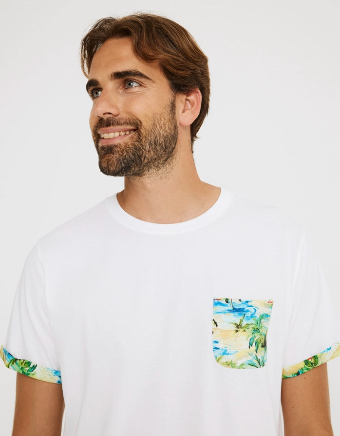 Kurzärmeliges T-Shirt Weiß - Reverse