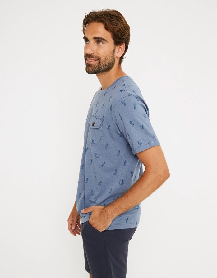 T-shirt Bleu Marine à Manches Courtes - Hoop