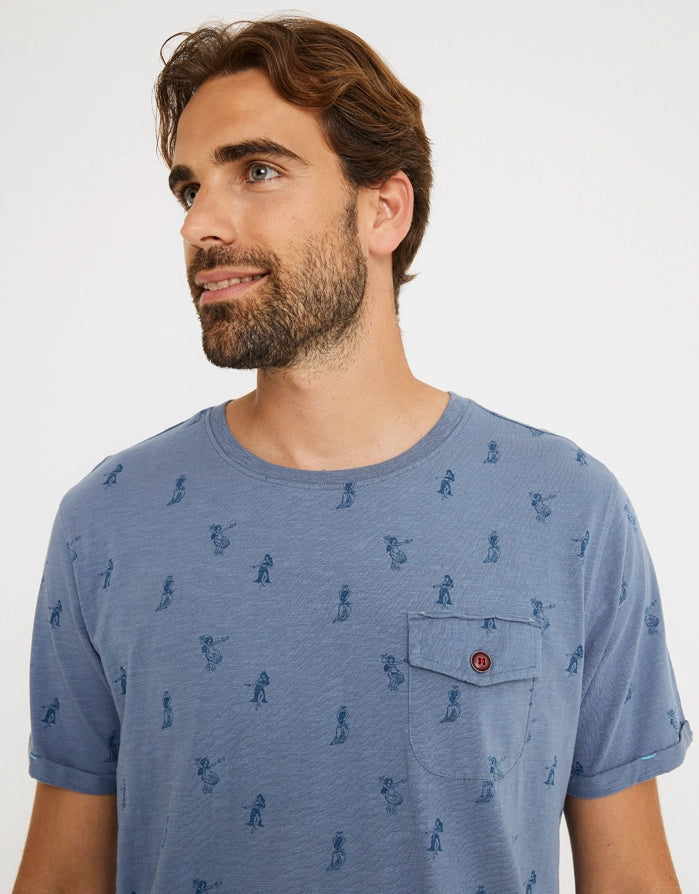 T-shirt Bleu Marine à Manches Courtes - Hoop