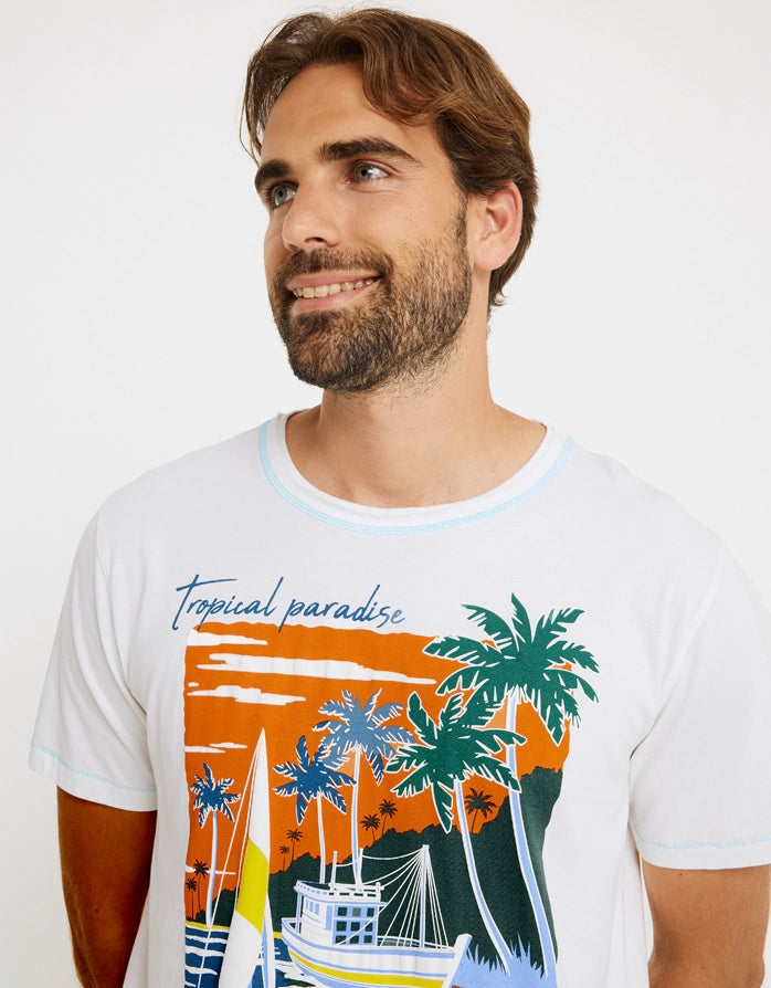 Camiseta Manga Corta Blanco - Paradiso