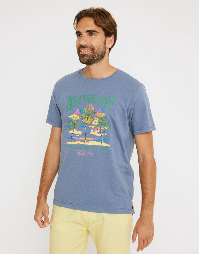 Camiseta Manga Corta Azul Marino - Tropical Coast
