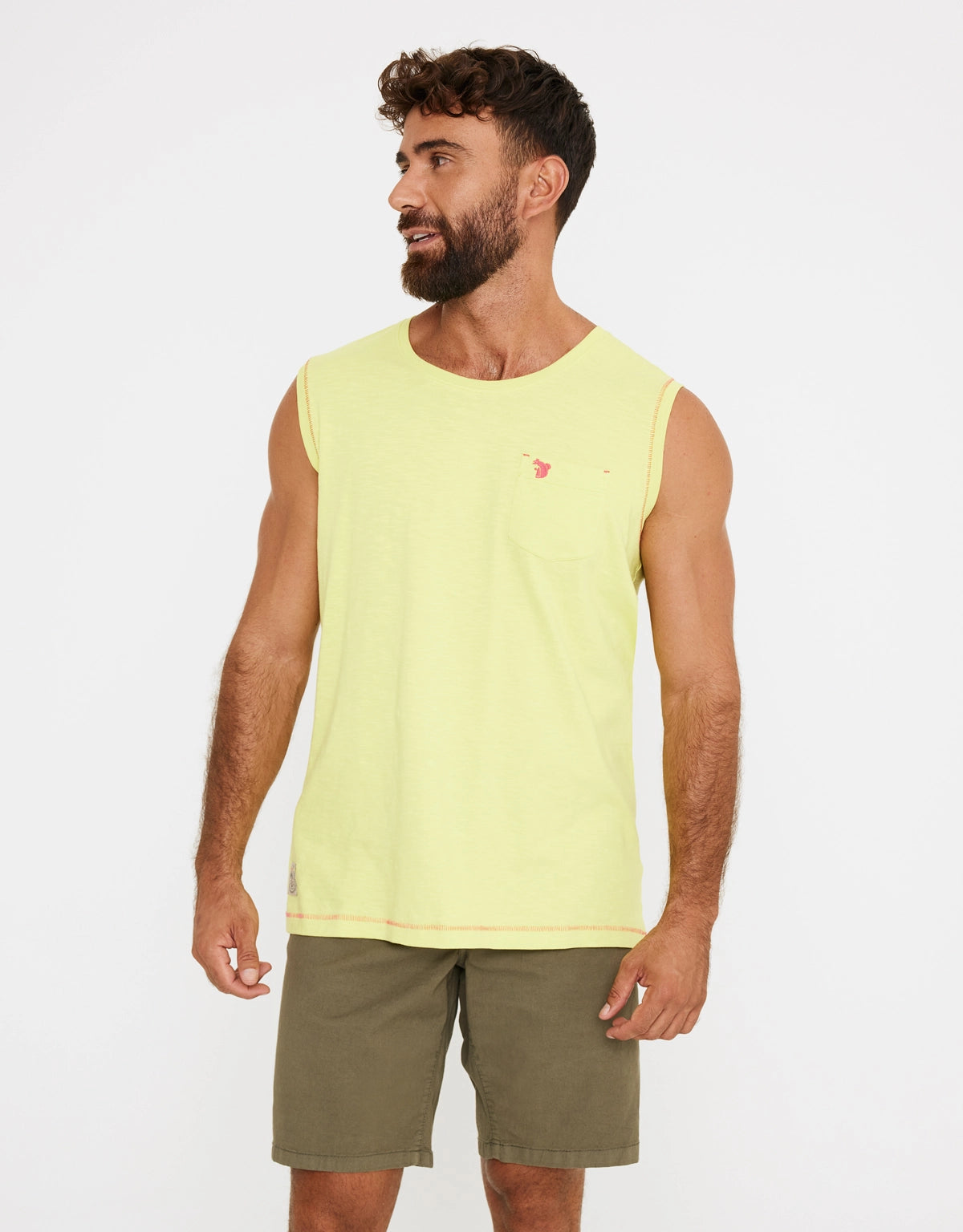 Camiseta Sin Mangas Algodón Amarillo Lima - Sealab