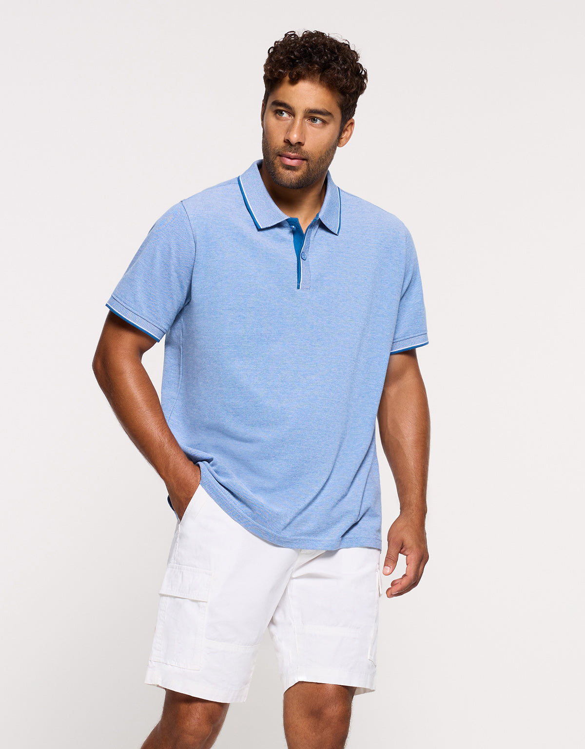 Polo Manga Corta Azul - Losimi