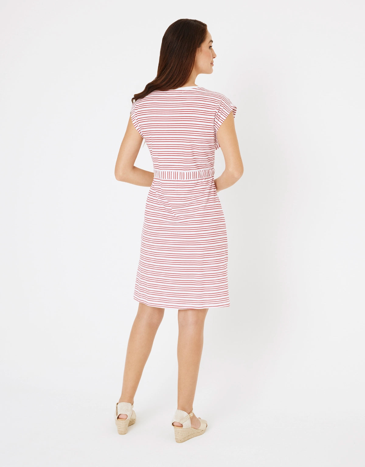 Vestido Corto Algodón de Rayas - Furia