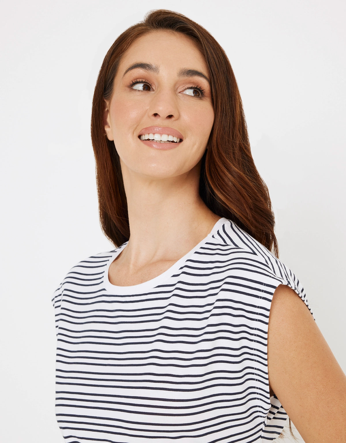 Vestido Corto Algodón de Rayas - Furia