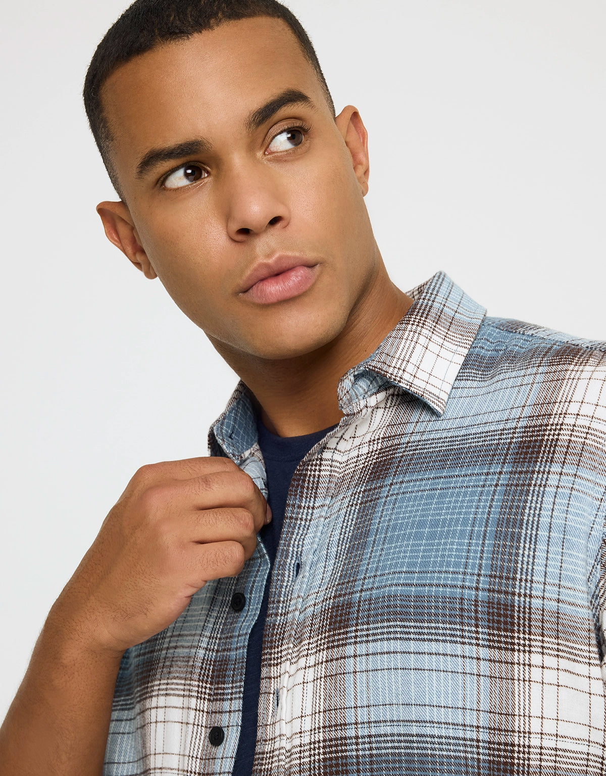 Camisa Manga Larga Cuadros Azul - Jelvel