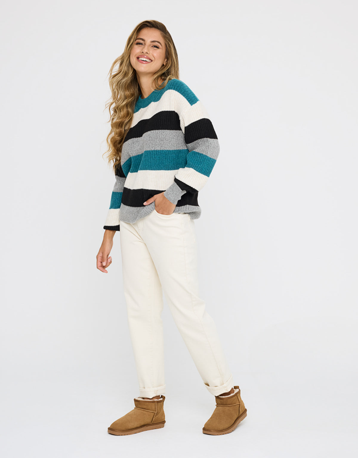 Jersey Manga Larga Azul Rayas - Capibara