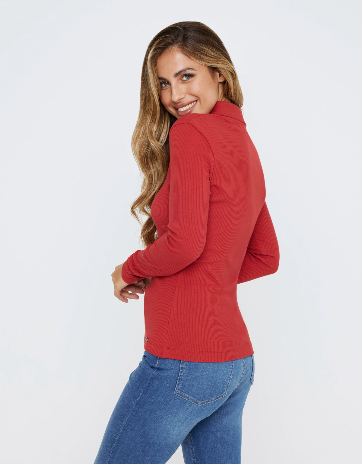 Polo Manga Larga Rojo - Uicun