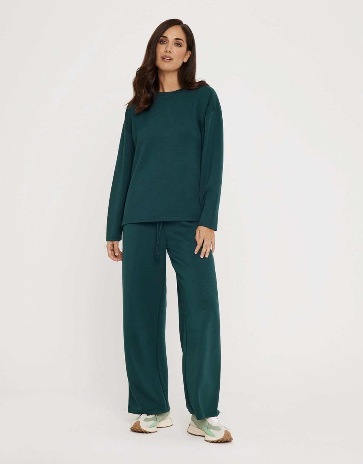 Pantalón Largo Ancho Modal Verde - Forest