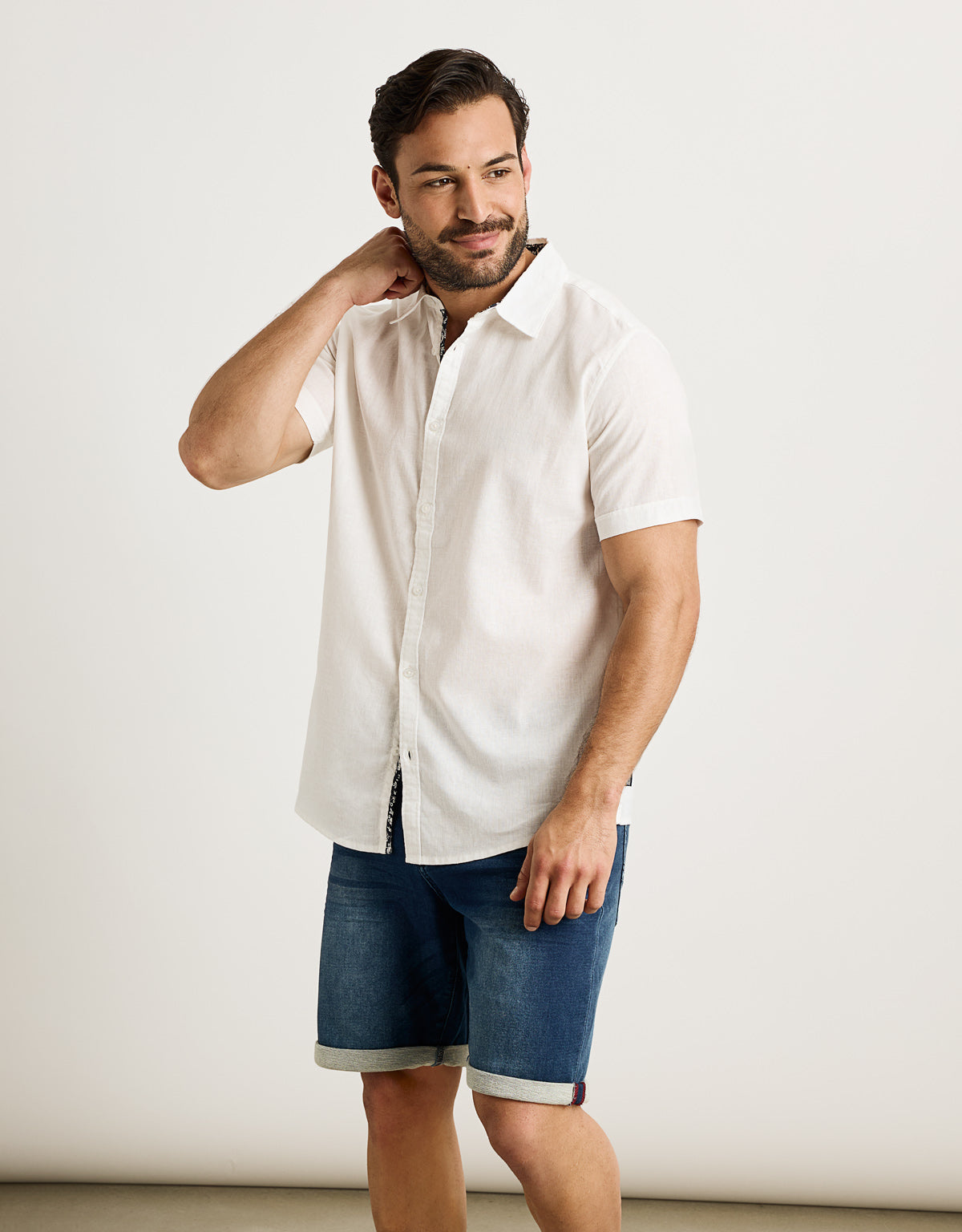 Camisa Manga Corta Blanco - Elan 4