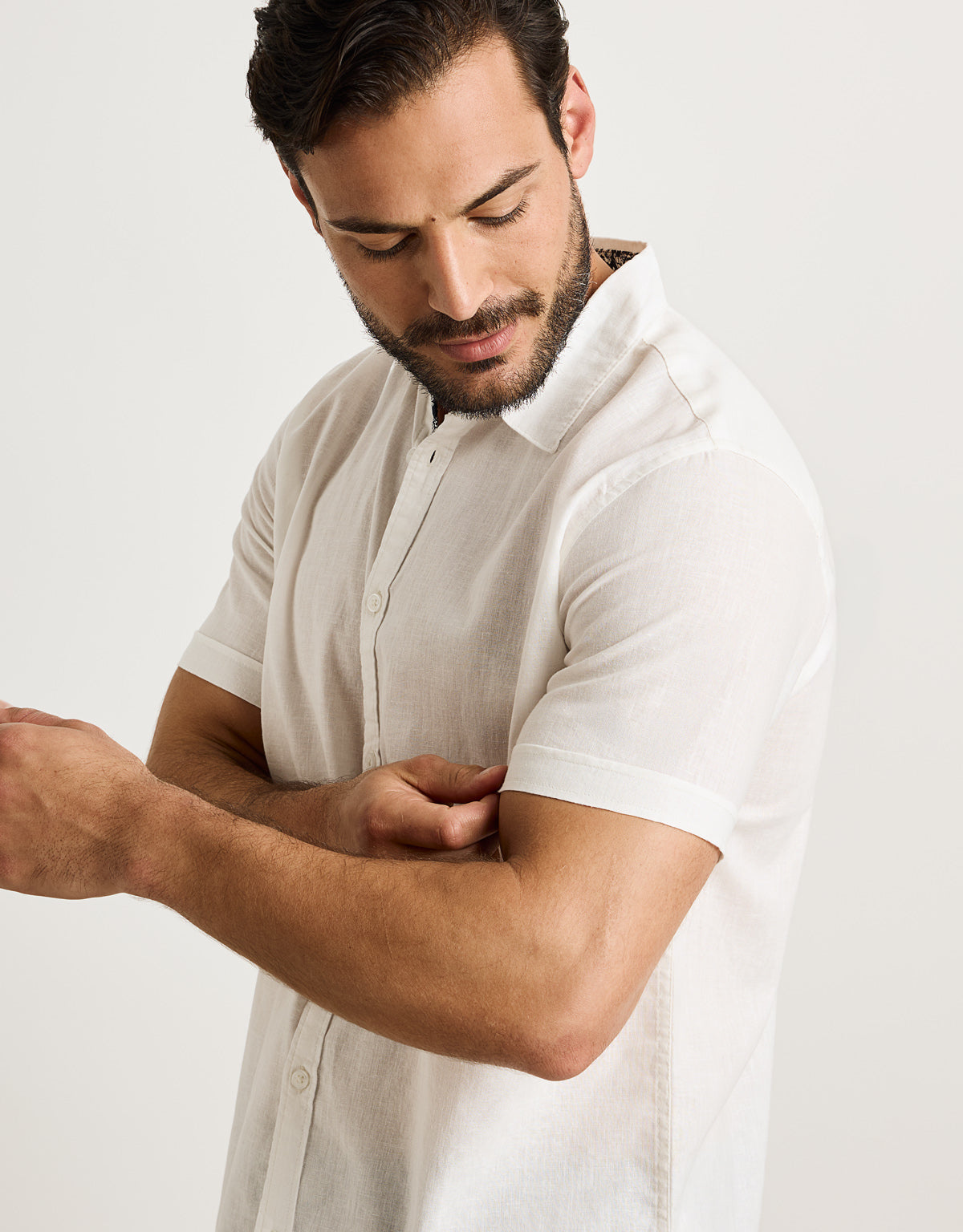 Camisa Manga Corta Blanco - Elan 5