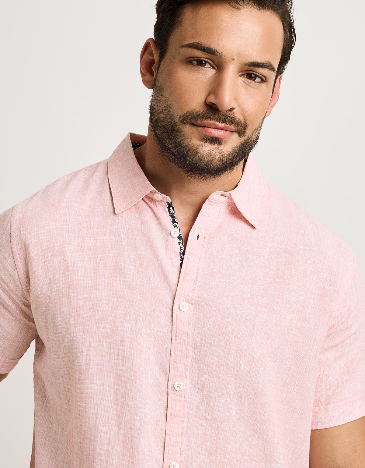 Camisa Manga Corta Rosa - Elan 2